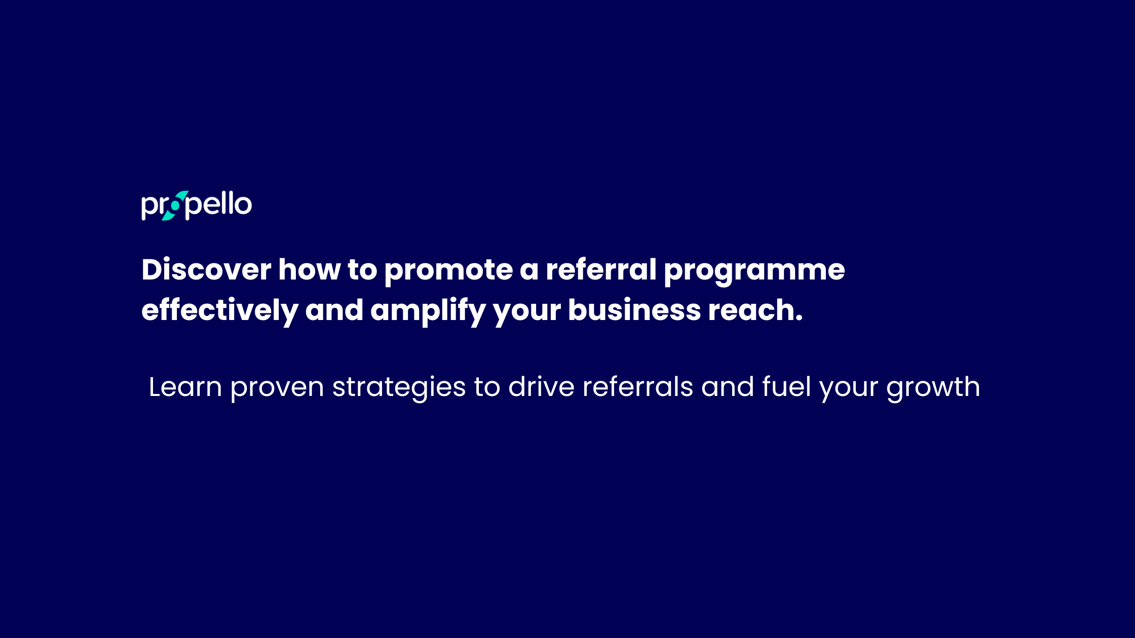 How to promote a referral program