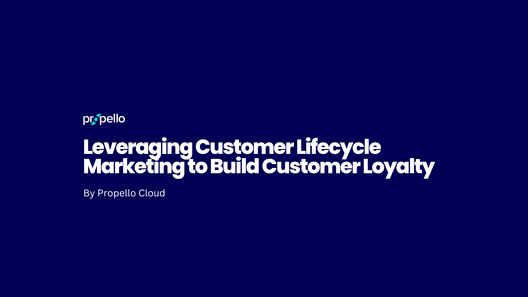 Customer Lifecycle Marketing